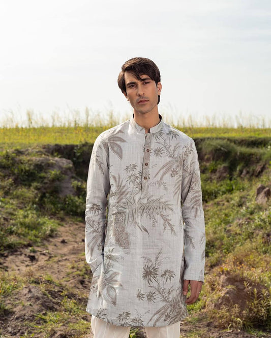DUPLICE PRINTED IRISH COTTON PRINTED KURTA PAJAMA SET FOR MEN'S