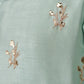 BABY BLUE FLORAL MOTIF SWQUIN-ZARI WORK KURTA WITH PANT