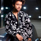 FLORAL EMBROIDERED WORK KURTA PAJAMA SET FOT MEN'S