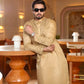 BEIGH NECK FAISU EMBROIDERED KURTA PAJAMA